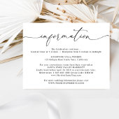 Elegante Hochzeitsdetails, Hochzeitsinformationen Begleitkarte