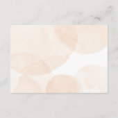 Elegante Hochzeitsdetails in Aquarellorange Begleitkarte (Rückseite)