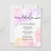 Elegante Hochzeitsdetails-Karte. Einladung (Vorderseite)