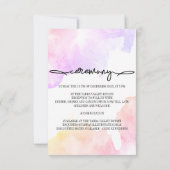 Elegante Hochzeitsdetails-Karte. Einladung (Rückseite)