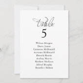 Elegante Hochzeitsdiagrammkarte Einladung (Vorderseite)