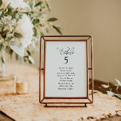 Elegante Hochzeitsdiagrammkarte Einladung