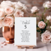 Elegante Hochzeitsdiagrammkarte Einladung