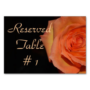 Elegante Hochzeitsdusche Blume Rose Destiny Peace Tischnummer