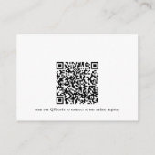 Elegante Hochzeitsdusche-QR-Code für die Geschenke Begleitkarte (Rückseite)