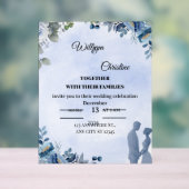 Elegante Hochzeitseinladung Acrylschild (Neutral)
