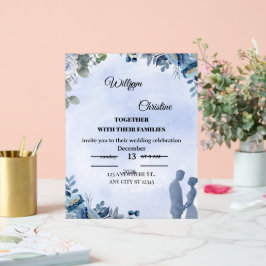 Elegante Hochzeitseinladung Acrylschild