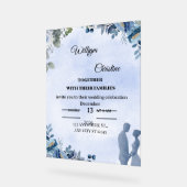 Elegante Hochzeitseinladung Acrylschild (Winkel)