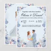 Elegante Hochzeitseinladung – Anpassbar & Modern