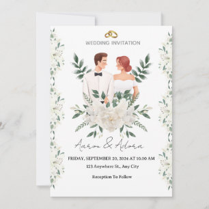 Elegante Hochzeitseinladung – Ein moderner Touch f Einladung