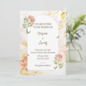 Elegante Hochzeitseinladung Einladung (Stehend Vorderseite)