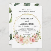 Elegante Hochzeitseinladung. Einladung (Vorne/Hinten)