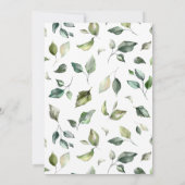 Elegante Hochzeitseinladung. Einladung (Rückseite)