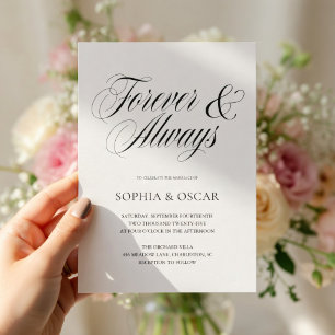 Elegante Hochzeitseinladung Forever & Always Schri Einladung
