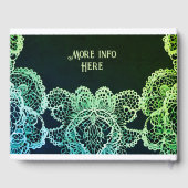 Elegante Hochzeitseinladung Gästebuch (Rückseite)