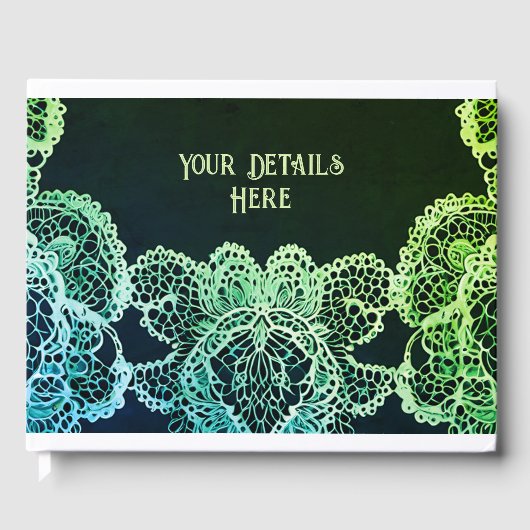 Elegante Hochzeitseinladung Gästebuch (Vorderseite)