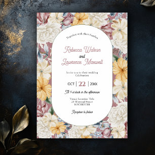 Elegante Hochzeitseinladung im botanischen Garten Einladung