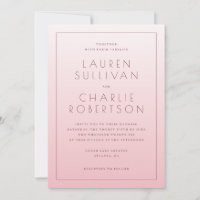 Elegante Hochzeitseinladung im minimalistischen St
