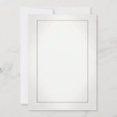 Elegante Hochzeitseinladung in Weiß Einladung (Rückseite)