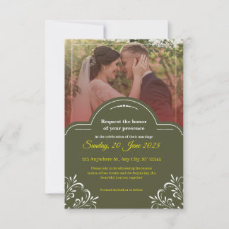 Elegante Hochzeitseinladung – Klassisch Dankeskarte