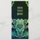 Elegante Hochzeitseinladung Menükarte (Rückseite)