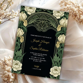 Elegante Hochzeitseinladung mit aufwendigen floral Einladung