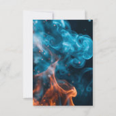 Elegante Hochzeitseinladung mit Doppel-Flamme Moti RSVP Karte (Rückseite)