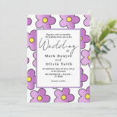 Elegante Hochzeitseinladung mit moderner Kalligraf Einladung (Stehend Vorderseite)