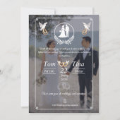 Elegante Hochzeitseinladung mit neuem Design Einladung (Vorderseite)