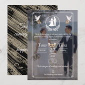 Elegante Hochzeitseinladung mit neuem Design Einladung (Vorne/Hinten)