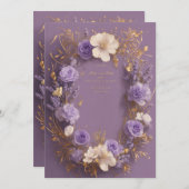 Elegante Hochzeitseinladung mit romantischen Liebe Save The Date (Vorne/Hinten)