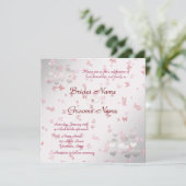 Elegante Hochzeitseinladung mit Schmetterling Einladung (Stehend Vorderseite)