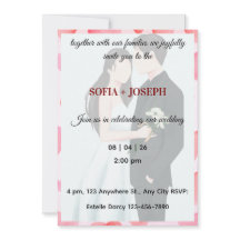 Elegante Hochzeitseinladung, Moderne Braut und Brä