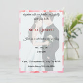 Elegante Hochzeitseinladung, Moderne Braut und Brä Einladung (Stehend Vorderseite)