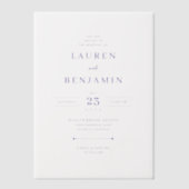 Elegante Hochzeitseinladung Pergament Einladungen (Vorderseite)