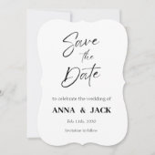 Elegante Hochzeitseinladung Save the Date Einladung (Vorderseite)