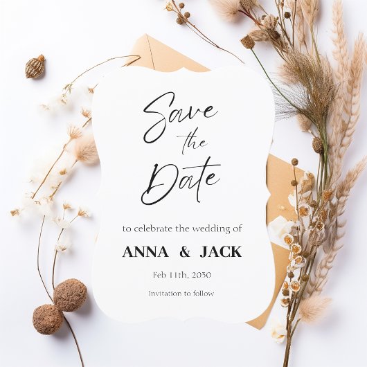 Elegante Hochzeitseinladung Save the Date Einladung