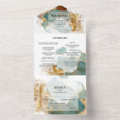 Elegante Hochzeitseinladung/uAwg/Details. All In One Einladung (Innen Boden)