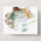 Elegante Hochzeitseinladung/uAwg/Details. All In One Einladung (Rückseite)