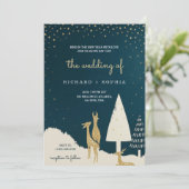 Elegante Hochzeitseinladung zum glücklichen neuen  Einladung (Stehend Vorderseite)