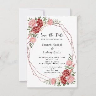 Elegante Hochzeitseinladung zur Vorankündigung Save The Date