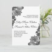 Elegante Hochzeitseinladungen Einladung (Stehend Vorderseite)