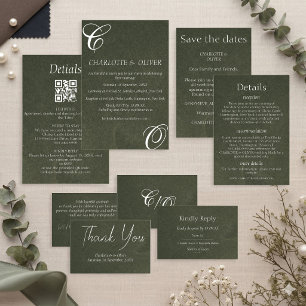 Elegante Hochzeitseinladungen mit Kalligrafie in S Einladung