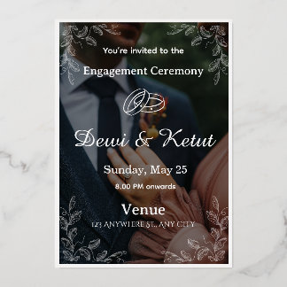 Elegante Hochzeitseinladungskarte Folieneinladung