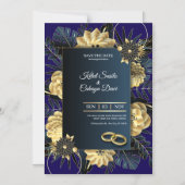 Elegante Hochzeitseinladungskarte Magneteinladung (Vorderseite)