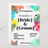 Elegante Hochzeitseinladungskarte | Modern Einladung (Vorne/Hinten)