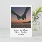 Elegante Hochzeitseinladungskarte zur Vorankündigu Save The Date (Stehend Vorderseite)