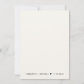 Elegante Hochzeitsempfangs-Einladung Einladung (Rückseite)