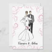 Elegante Hochzeitsempfehlung Einladung (Vorderseite)