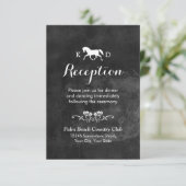 Elegante Hochzeitsempfehlung Einladung (Stehend Vorderseite)